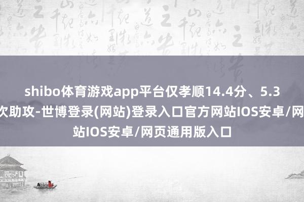 shibo体育游戏app平台仅孝顺14.4分、5.3个篮板和2.5次助攻-世博登录(网站)登录入口官方网站IOS安卓/网页通用版入口