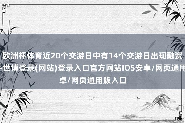 欧洲杯体育近20个交游日中有14个交游日出现融资净买入-世博登录(网站)登录入口官方网站IOS安卓/网页通用版入口