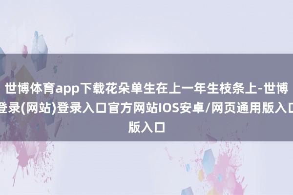 世博体育app下载花朵单生在上一年生枝条上-世博登录(网站)登录入口官方网站IOS安卓/网页通用版入口