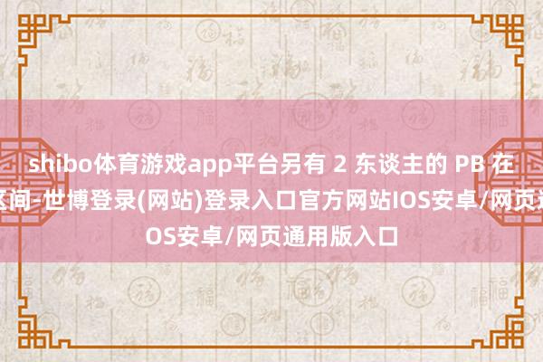 shibo体育游戏app平台另有 2 东谈主的 PB 在 12 秒 4 区间-世博登录(网站)登录入口官方网站IOS安卓/网页通用版入口