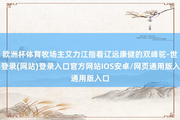 欧洲杯体育牧场主艾力江指着辽远康健的双峰驼-世博登录(网站)登录入口官方网站IOS安卓/网页通用版入口
